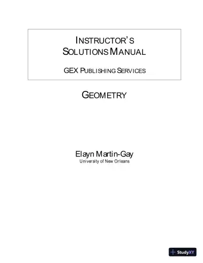 Solution Manual for Geometry, 1st Edition - Page 1 preview image