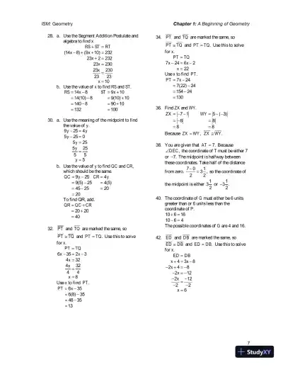 Solution Manual for Geometry, 1st Edition - Page 11 preview image