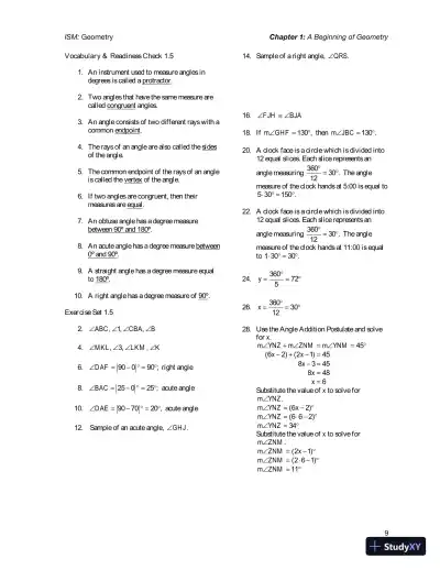 Solution Manual for Geometry, 1st Edition - Page 13 preview image