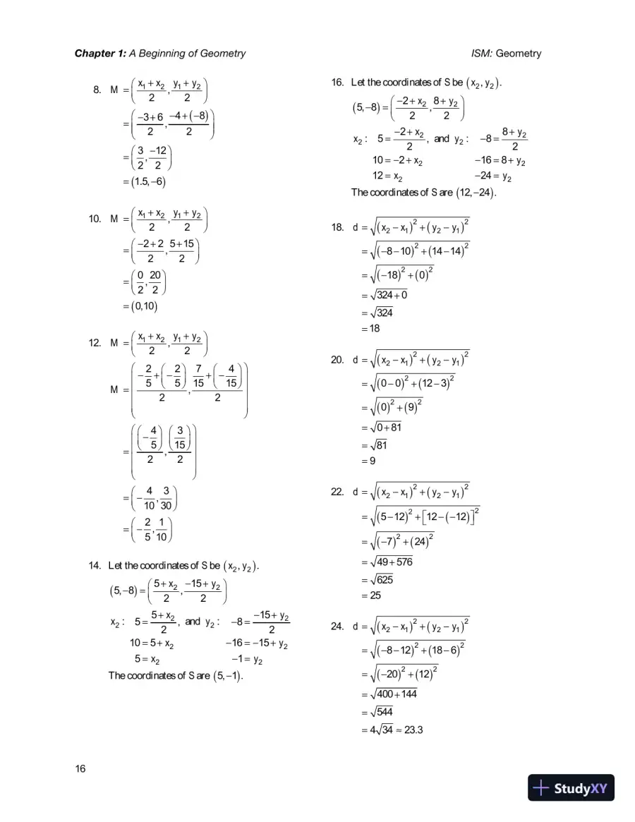 Solution Manual for Geometry, 1st Edition, page 20