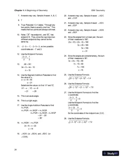 Solution Manual for Geometry, 1st Edition - Page 28 preview image
