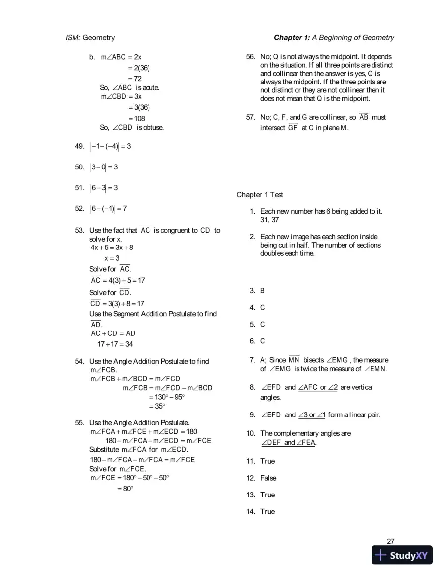 Solution Manual for Geometry, 1st Edition, page 31
