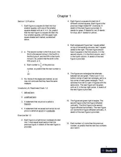 Solution Manual for Geometry, 1st Edition - Page 5 preview image