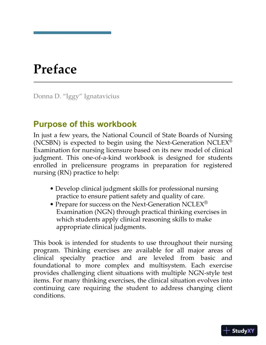 Developing Clinical Judgment for Professional Nursing and the Next-Generation NCLEX-RN® Examination (2020), page 21