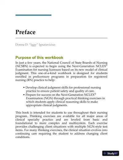 Developing Clinical Judgment for Professional Nursing and the Next-Generation NCLEX-RN® Examination (2020) - Page 21 preview image