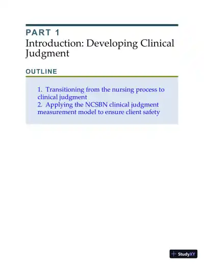 Developing Clinical Judgment for Professional Nursing and the Next-Generation NCLEX-RN® Examination (2020) - Page 30 preview image