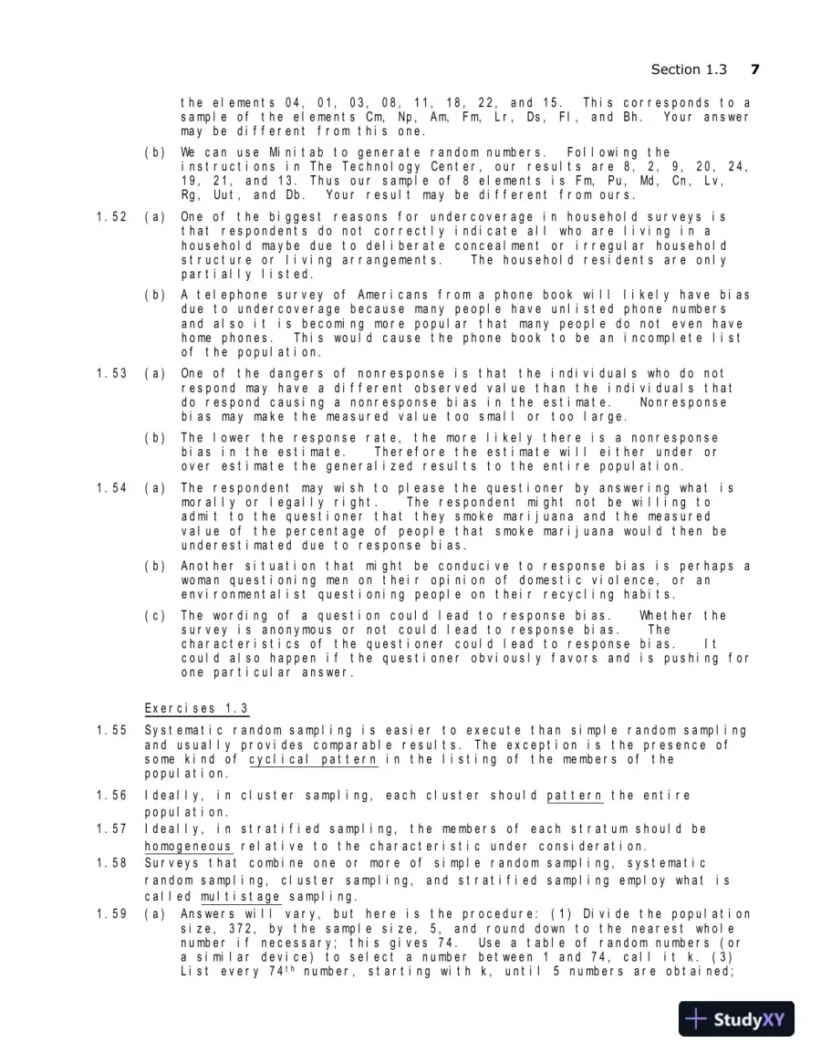 Solution Manual for Introductory Statistics, 10th Edition, page 10