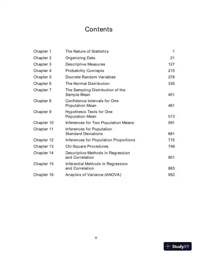 Solution Manual for Introductory Statistics, 10th Edition - Page 3 preview image