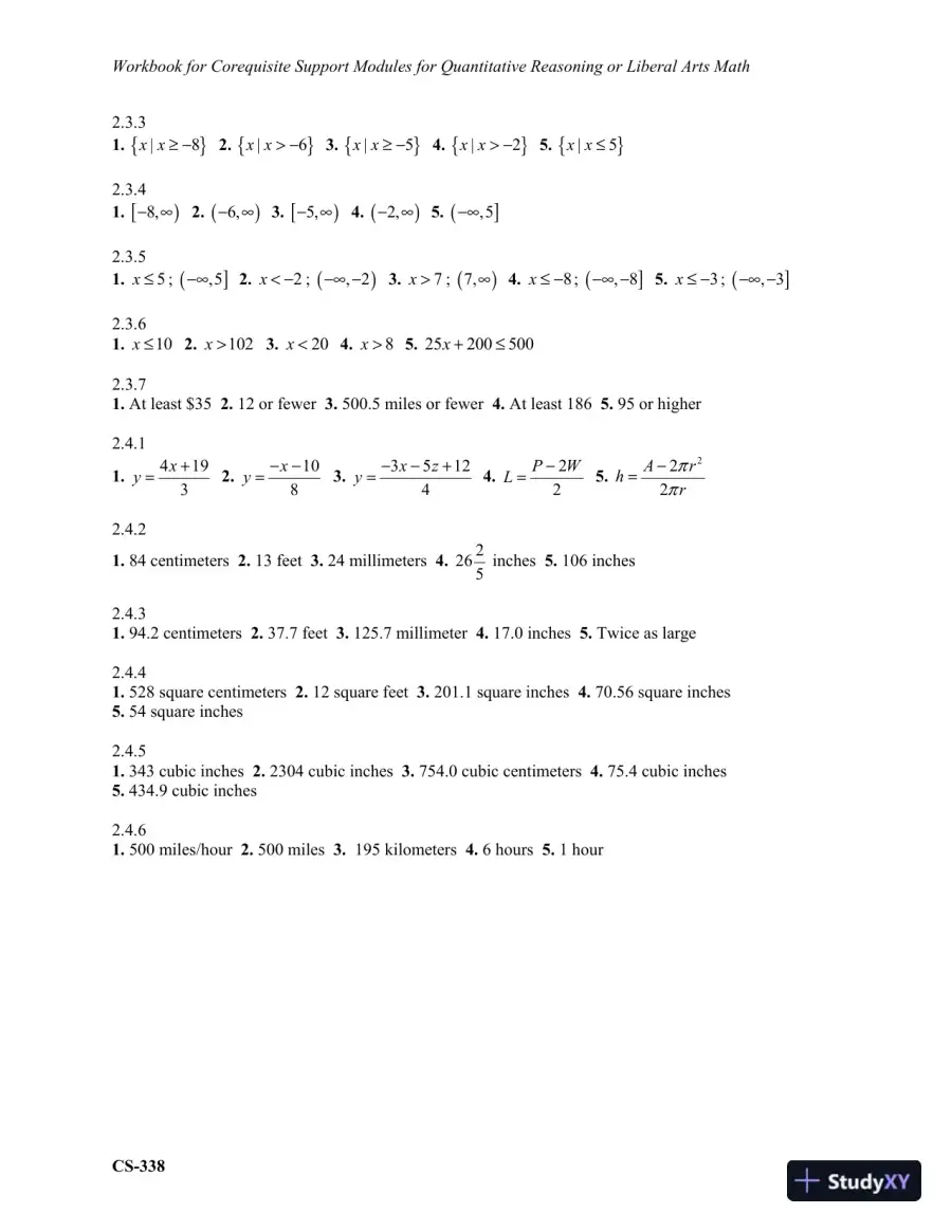 Solution Manual for Corequisite Support Modules for Quantitative Reasoning or Liberal Arts Math, page 7
