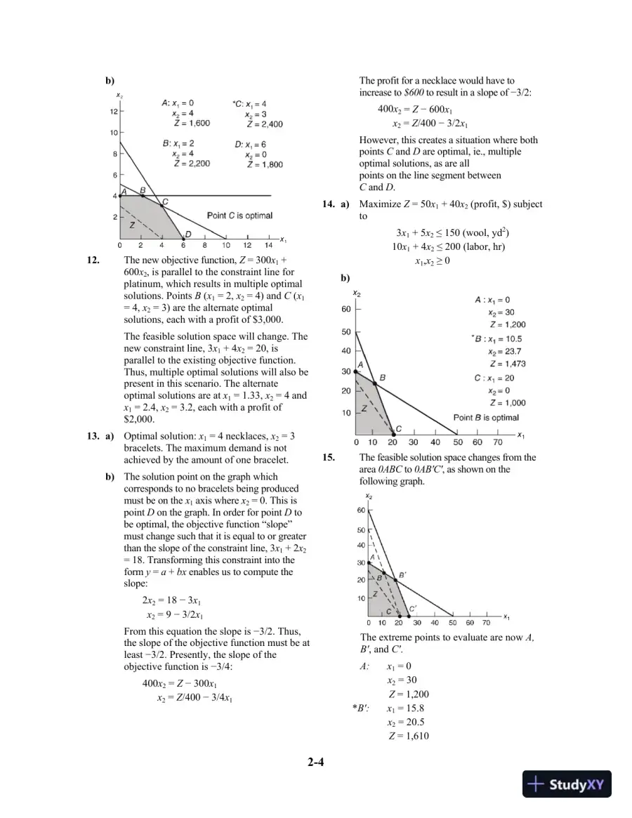 Solution Manual For Introduction To Management Science, 12th Edition, page 15
