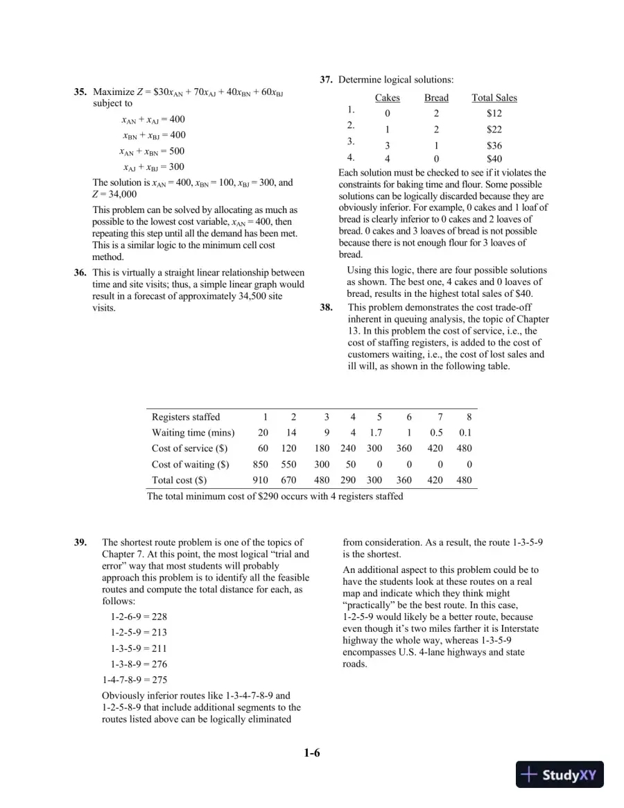 Solution Manual For Introduction To Management Science, 12th Edition, page 9