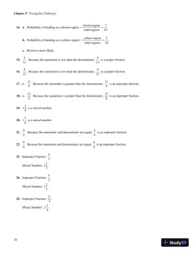 Solution Manual for Pathways to College Mathematics, 2nd Edition - Page 13 preview image