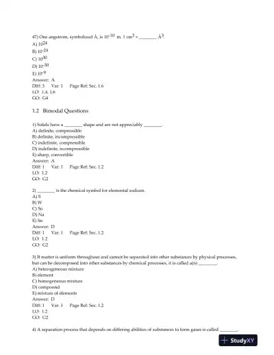 Chemistry: The Central Science, 13th Edition Test Bank - Page 14 preview image