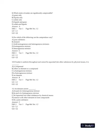 Chemistry: The Central Science, 13th Edition Test Bank - Page 4 preview image