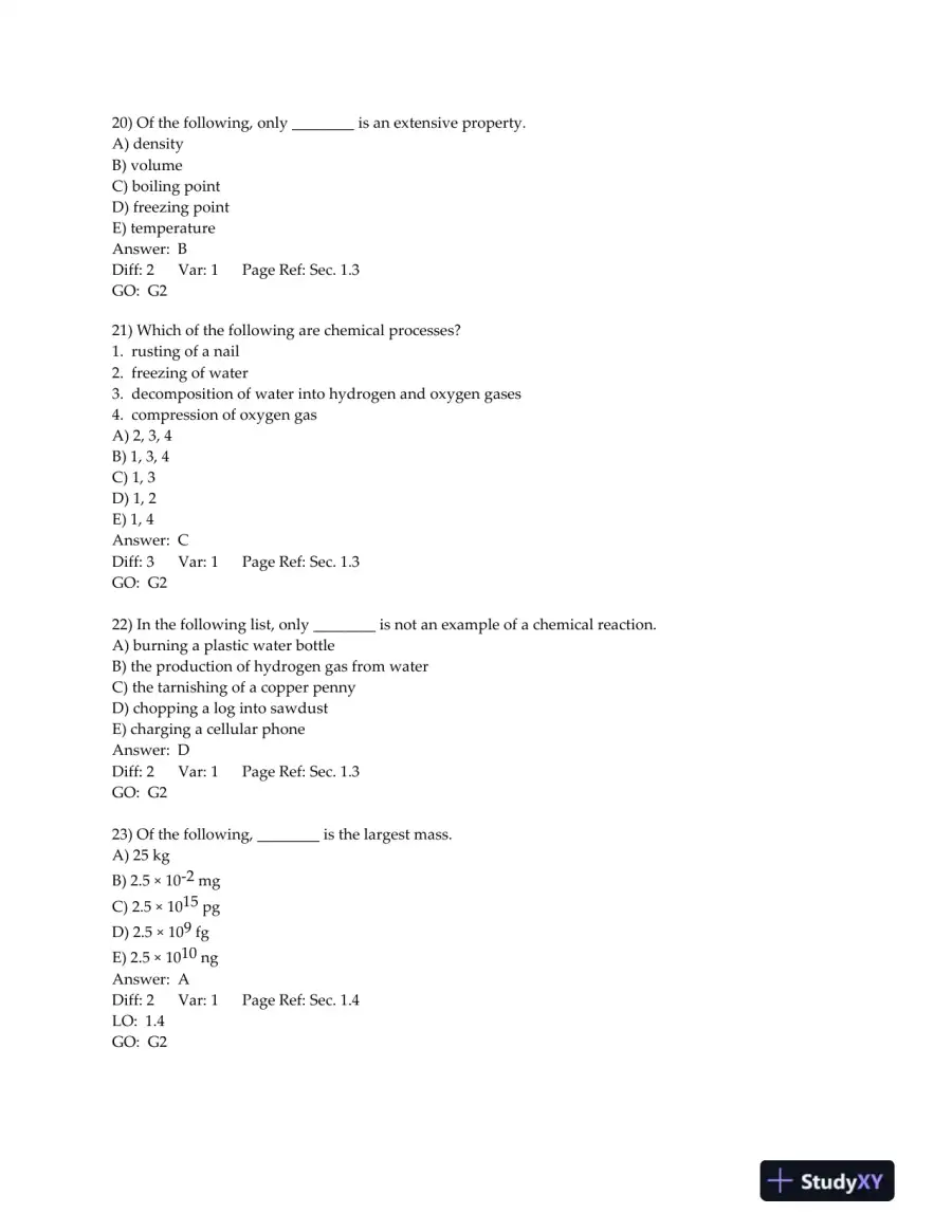 Chemistry: The Central Science, 13th Edition Test Bank, page 7