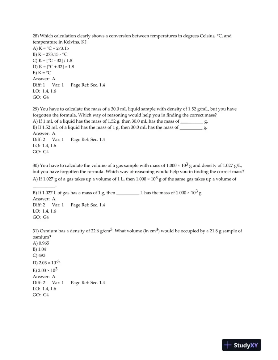 Chemistry: The Central Science, 13th Edition Test Bank, page 9