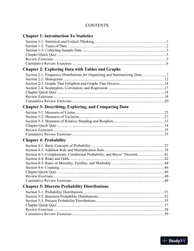 Solution Manual for Biostatistics for the Biological and Health Sciences, 2nd Edition - Page 3 preview image