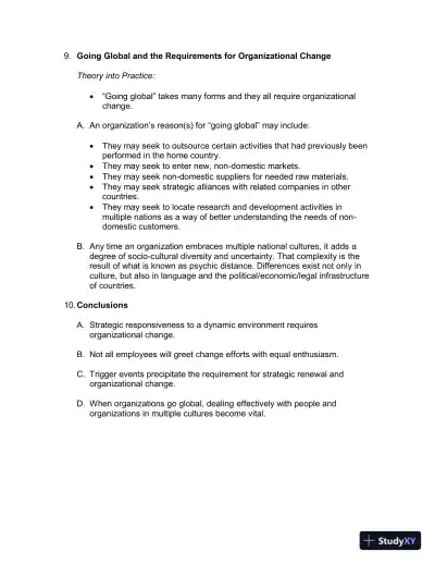 Solution Manual for Implementing Organizational Change: Theory Into Practice, 3rd Edition - Page 10 preview image