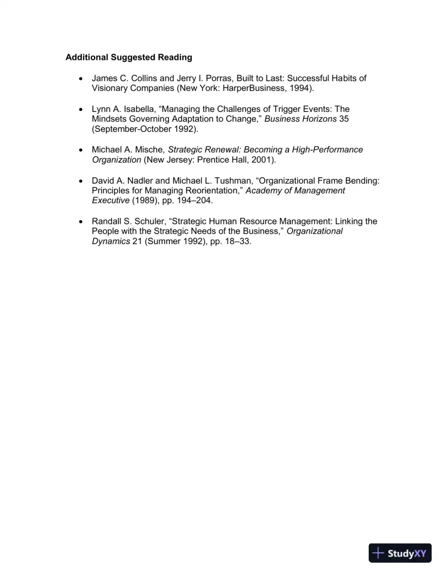 Solution Manual for Implementing Organizational Change: Theory Into Practice, 3rd Edition, page 11