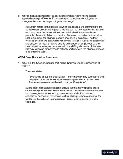 Solution Manual for Implementing Organizational Change: Theory Into Practice, 3rd Edition - Page 14 preview image