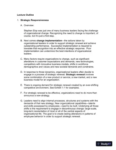 Solution Manual for Implementing Organizational Change: Theory Into Practice, 3rd Edition - Page 4 preview image