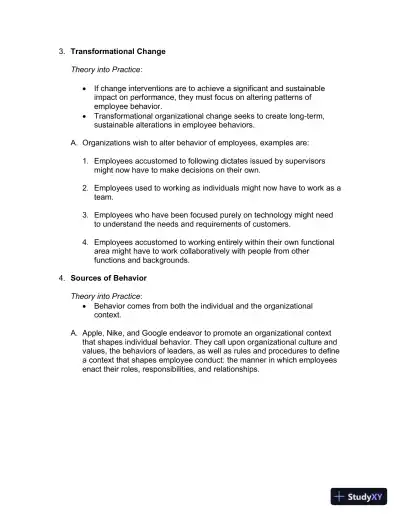 Solution Manual for Implementing Organizational Change: Theory Into Practice, 3rd Edition - Page 6 preview image