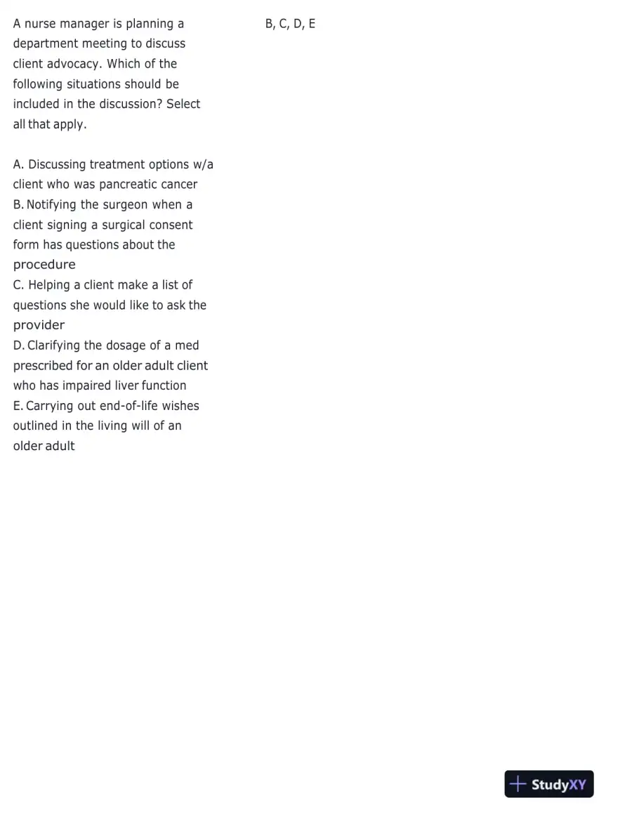 ATI RN Leadership Proctored Focus Exam With Answers (76 Solved Questions), page 6