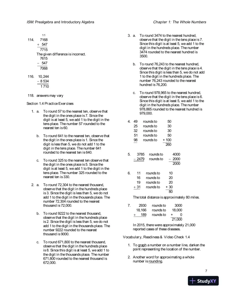 Solution Manual for Prealgebra and Introductory Algebra, 5th Edition, page 10