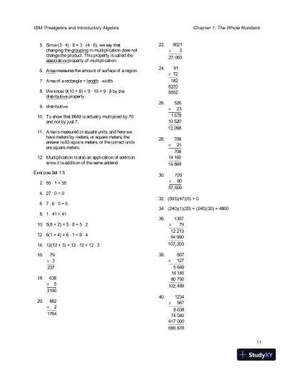Solution Manual for Prealgebra and Introductory Algebra, 5th Edition - Page 14 preview image