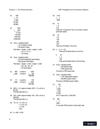 Solution Manual for Prealgebra and Introductory Algebra, 5th Edition - Page 15 preview image