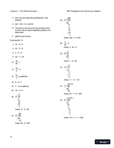 Solution Manual for Prealgebra and Introductory Algebra, 5th Edition - Page 19 preview image