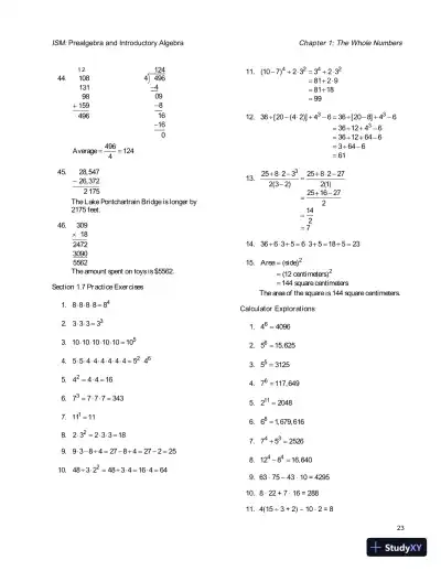 Solution Manual for Prealgebra and Introductory Algebra, 5th Edition - Page 26 preview image