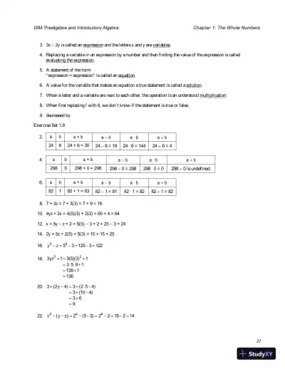 Solution Manual for Prealgebra and Introductory Algebra, 5th Edition - Page 30 preview image