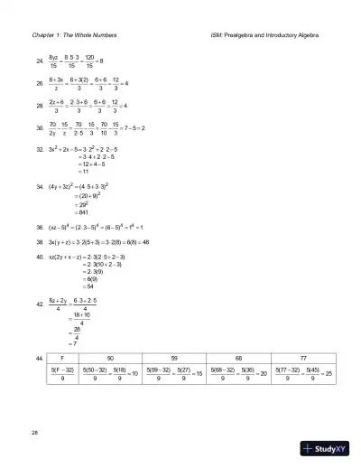 Solution Manual for Prealgebra and Introductory Algebra, 5th Edition - Page 31 preview image