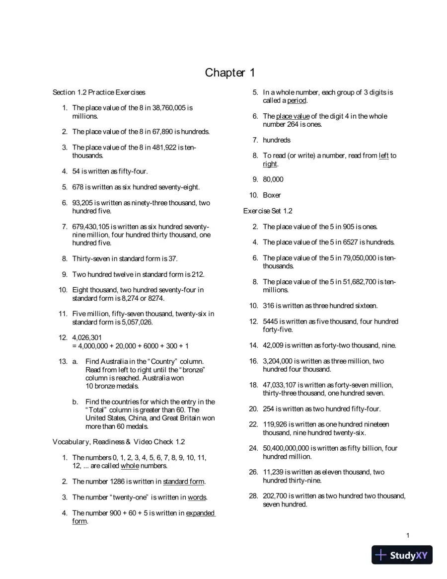 Solution Manual for Prealgebra and Introductory Algebra, 5th Edition, page 4