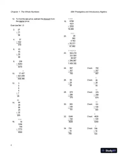 Solution Manual for Prealgebra and Introductory Algebra, 5th Edition - Page 7 preview image