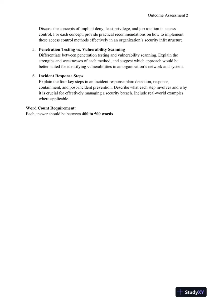 Outcome Assessment 5 Project Requirements, page 3