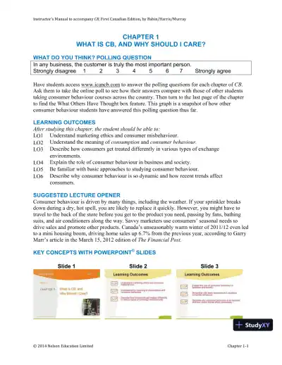 CB, First Canadian Edition Solution Manual - Page 1 preview image