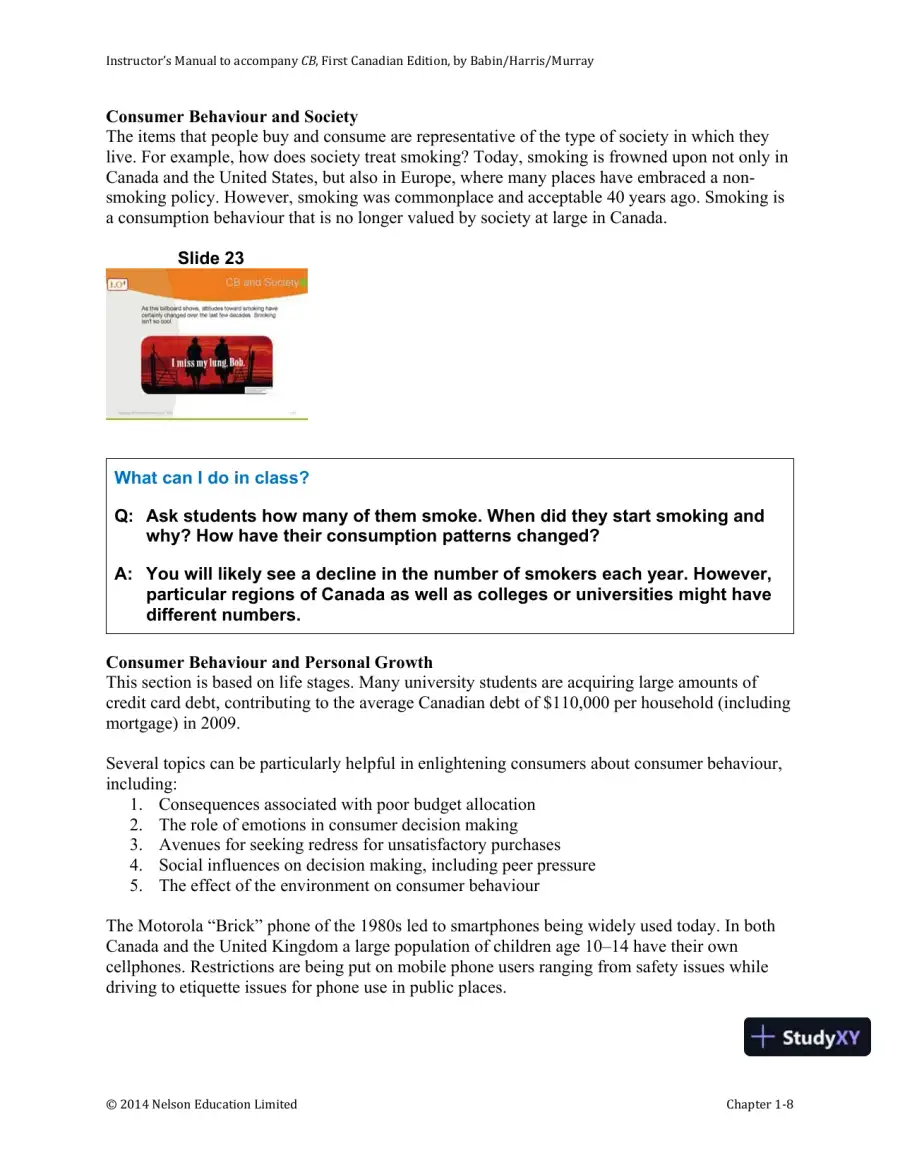 CB, First Canadian Edition Solution Manual, page 9