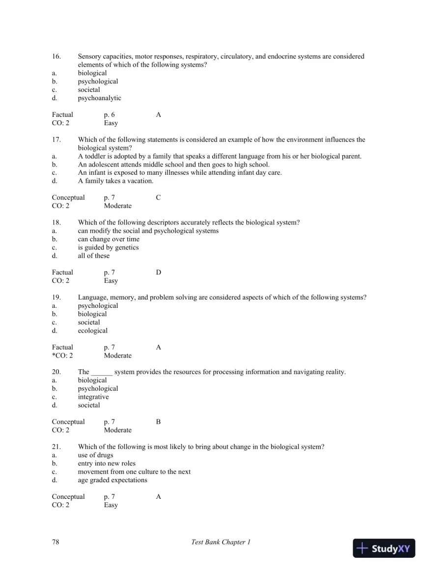 Development Through Life: A Psychosocial Approach 11th Edition Test Bank, page 5