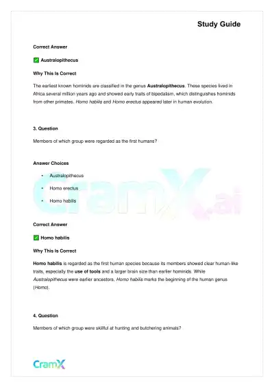 Biology - Human Evolution - Page 2 preview image