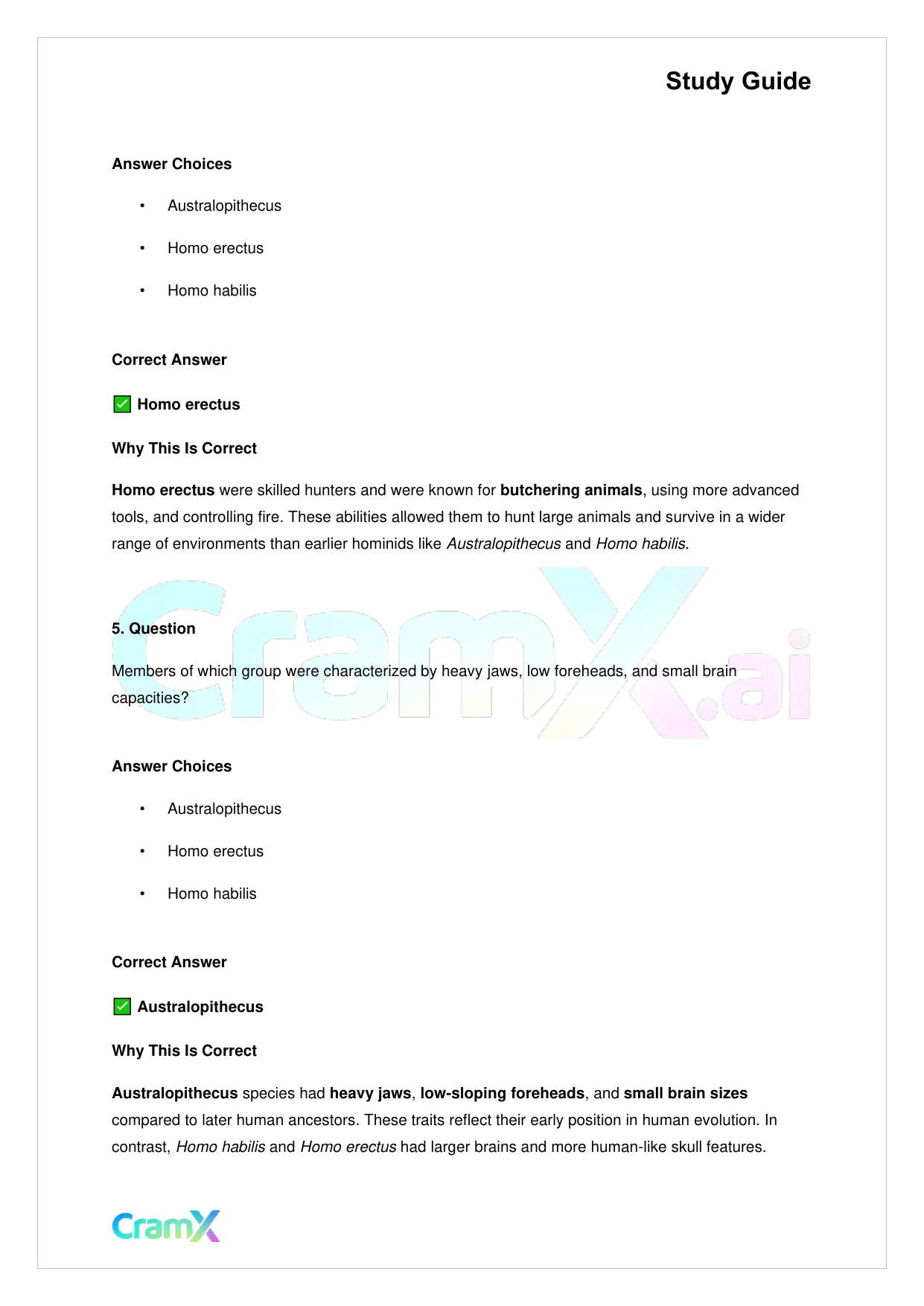 Biology - Human Evolution - Page 3 preview image