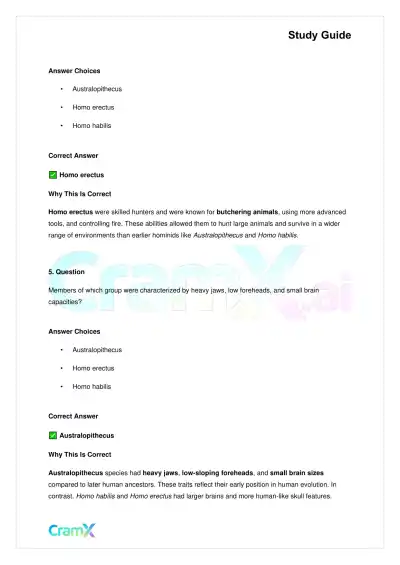 Biology - Human Evolution - Page 3 preview image