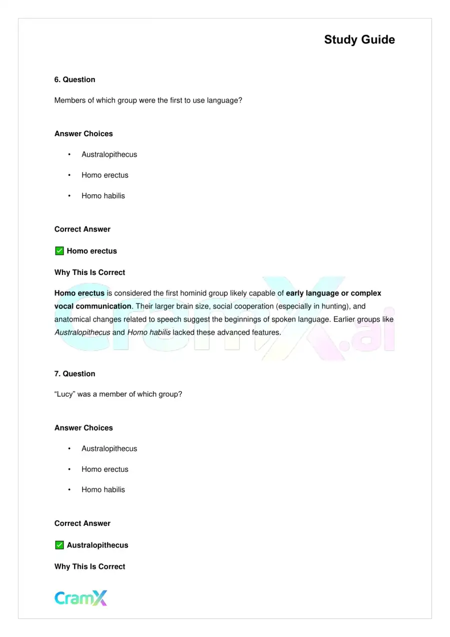 Biology - Human Evolution, page 4