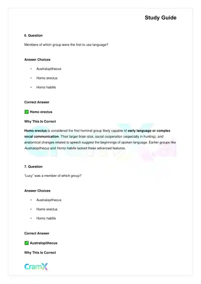 Biology - Human Evolution - Page 4 preview image