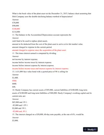 ACC 557 Final Exam Part 1 & 2 - Page 4 preview image