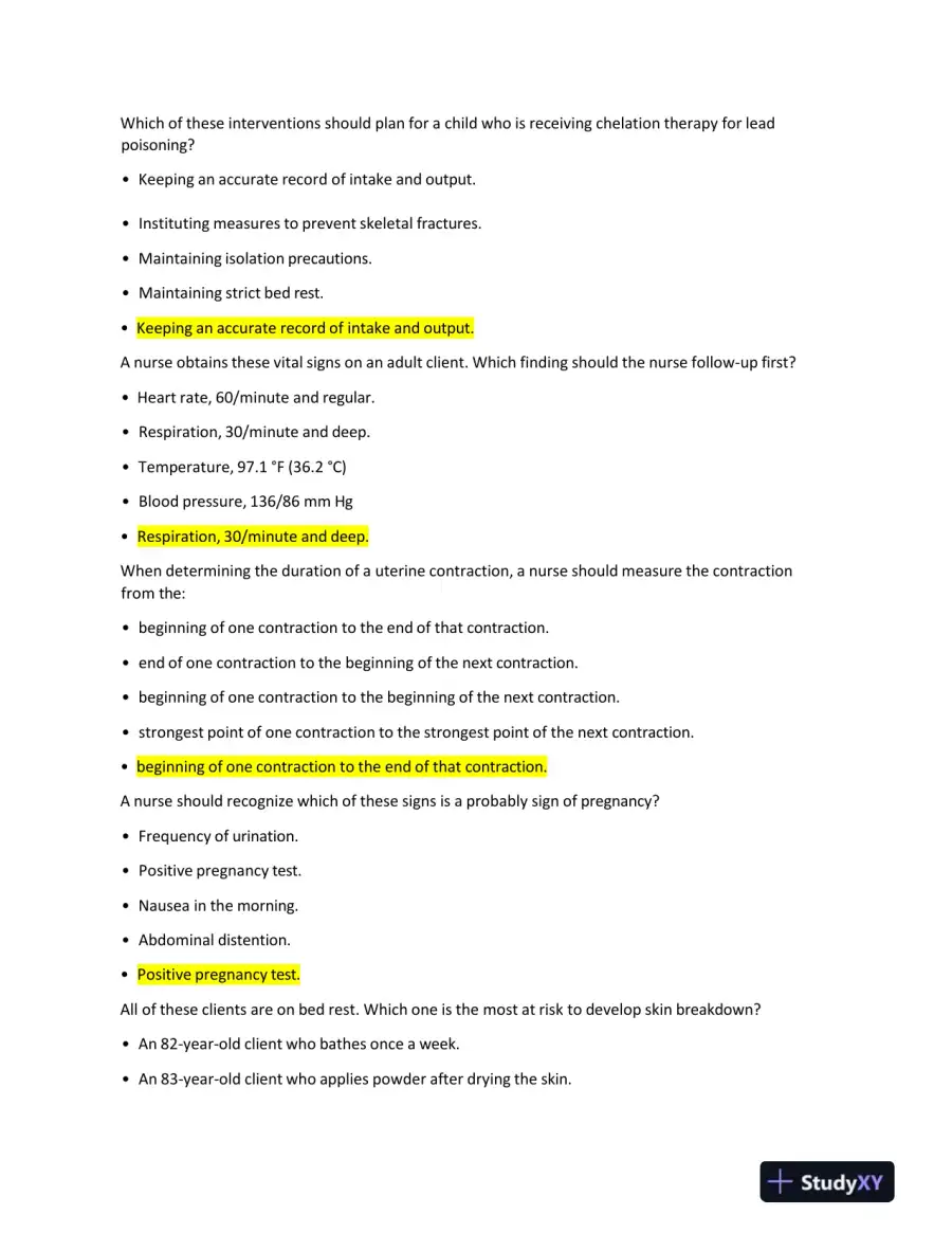 2020 ATI PN Exit Exam with Answers (148 Solved Questions), page 11