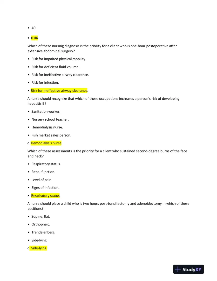 2020 ATI PN Exit Exam with Answers (148 Solved Questions), page 7
