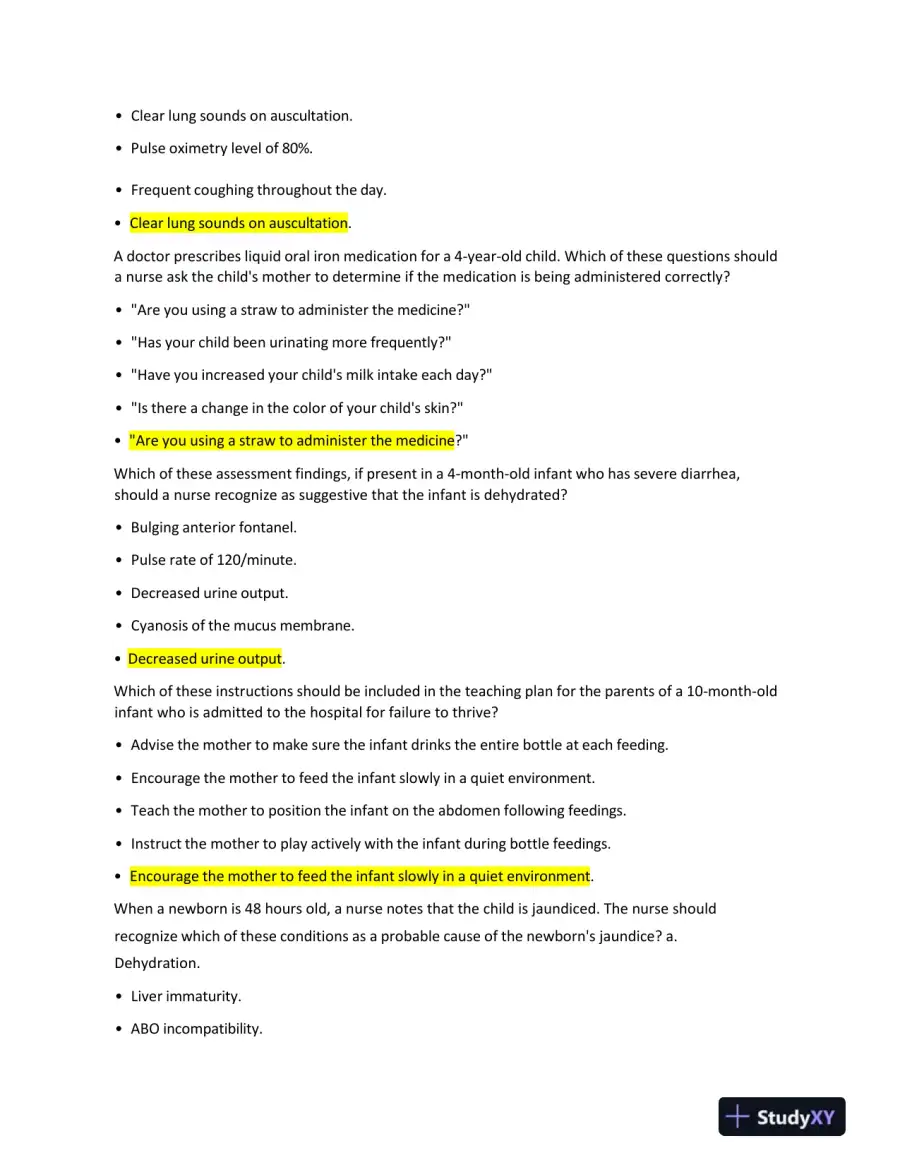 2020 ATI PN Exit Exam with Answers (148 Solved Questions), page 9