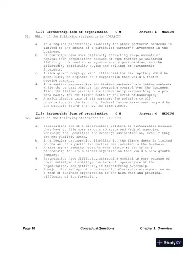 Financial Management: Theory And Practice, 2nd Edition Test Bank - Page 11 preview image